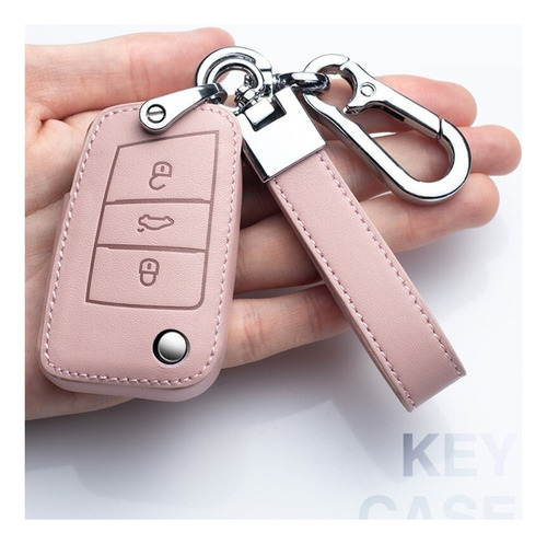 Yst Funda Llave Piel + Llavero Vw Nivus Polo Golf Tcross