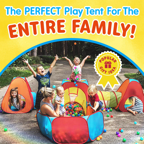 Play Tent Playz Para Niños, 7 Unidades, Con 1 Piscina De Bol