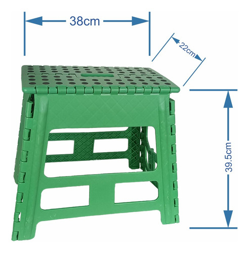 2 Bancos Plegables Portátil Resiste 120kg Antiderrapante