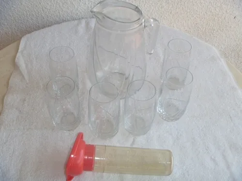 Jarra Juguera Con 6 Vasos (Usado)