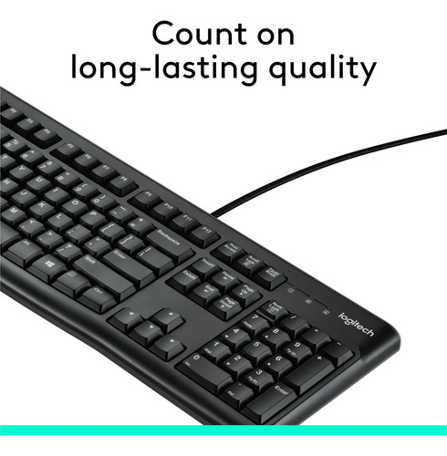 Teclado Logitech K120 Con Cable Para Windows, Tamaño Complet