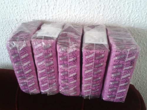 Imagen 3 de 3 de Condones Preservativos Sure Crédito 50 Paquetes = Paca