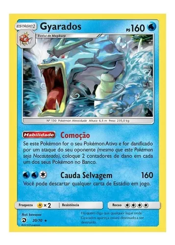 Kit Carta Pokémon Gyarados E Magikarp Pokémon Go
