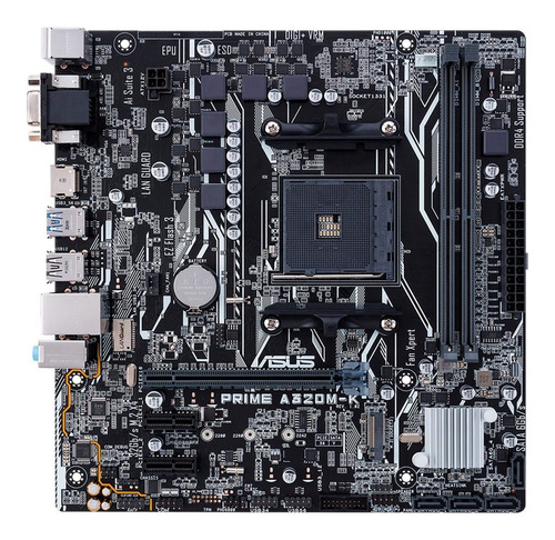 Imagen 2 de 8 de Tarjeta Madre Am4 Asus Prime A320m-k Am4 Motherboard Am4
