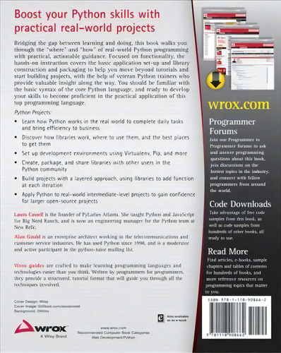 Python Projects, De Laura Cassell. Editorial John Wiley Sons Inc, Tapa Blanda En Inglés