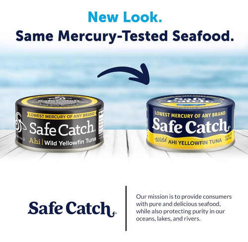 Safe Catch Ahi Atún Wild Yellowfin Atún Enlatado Bajo En Mer