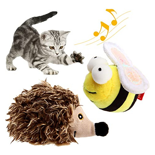 Gigwi Interactive Cat Toys Animal Sound Hedgehog/bee Interac