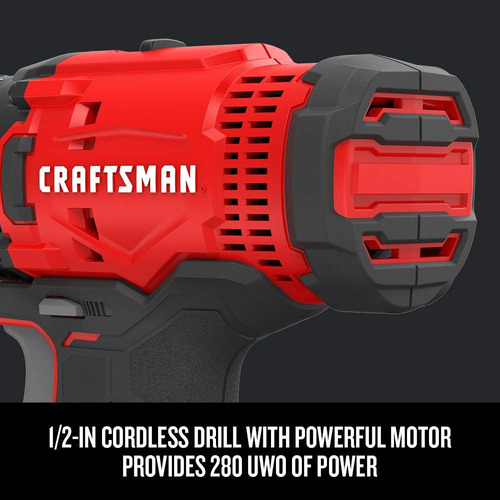 Taladro Inalámbrico Craftsman V20 Max Kit Combinado Cmck200c Negro/rojo Frecuencia