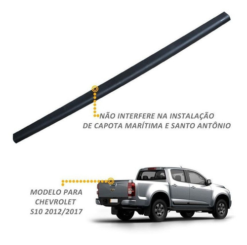 Protetor De Borda S10 2012 2013 2014 2015 2016 2017 2018 2019 2020 Tampa Traseira Da Caçamba Original Bepo