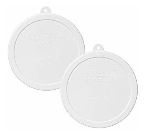 Corelle 418-pc Tapa Redonda De Plastico Blanco (paquete De 