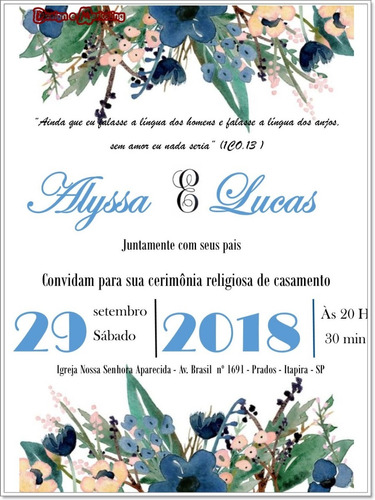 Featured image of post Convite De Casamento Azul Claro O convite de casamento precisa combinar com a decora o