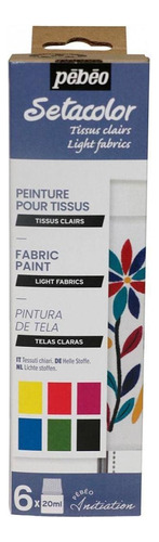 Telas ligeras Tinta Pebeo Setacolor 6 x 20 ml