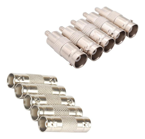 Xffcsec Bnc Y Rca Conector Coaxial: 5 Bnc Acoplador+ 5 Bnc A
