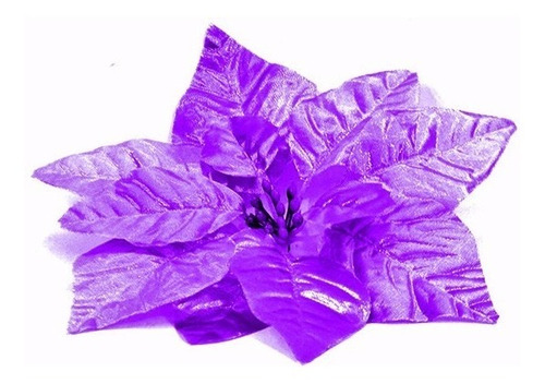 Flor Violeta 24 Cm X 12 Unid P / Arbol De Navidad - Sheshu