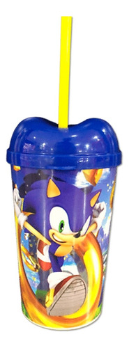 Vaso Pitillo Sonic Botilito Sorpresa Piñata  X12 Und 