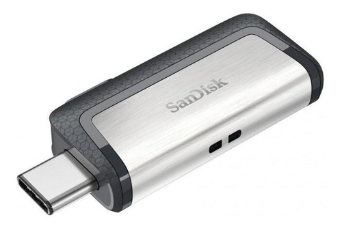 Memoria Usb Sandisk Ultra Dual Drive, 128gb, Usb C 3.0, Plat Plateado