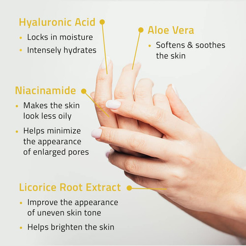 Suero De Niacinamida Acido Hialuronico Aloe Vera Para Poros