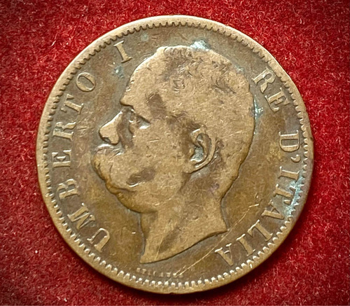 Moneda 10 Centesimi Italia 1894 Km 27 Humberto 1 (Usado)