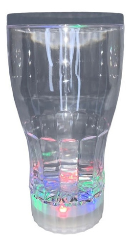 3 Vaso Luz Coca Plastico Led Colores Fiesta