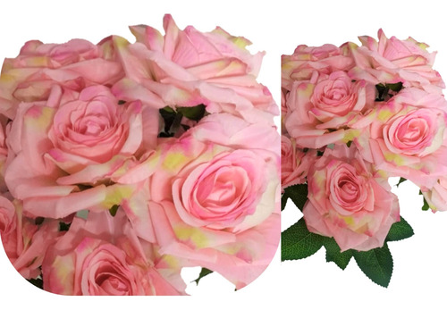 Ramo Rosas Premium 9 Flores Artificiales Cada Flor 10 Cm