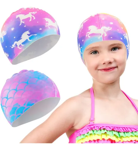 comprar Paquete De 2 Gorros De Natación Para Niños Gorros De Natació