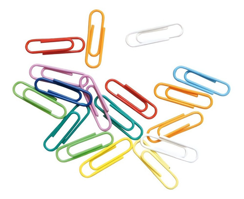 Pack X10 Clips Forrados De Color Olami Nº6 Caja X50 Unidades