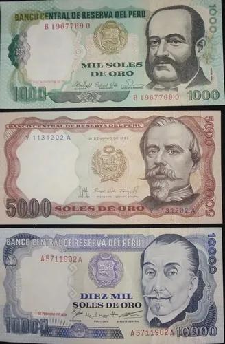 comprar Tres Billetes Antiguos Del Perú