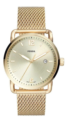 Reloj Fossil Commuter Fs5420 Acero Dorado Para Caballero