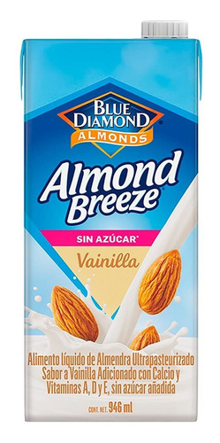 Alimento Líquido Almond Breeze Blue  Diamond Vainilla Sin Azúcar 946ml
