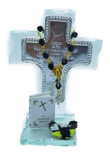 Recuerdo Cruz De Cristal Descance En Paz Funeral 15 Pz