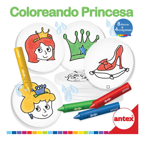 Coloreando En El Agua Princesas Juego Crayones De Agua Antex