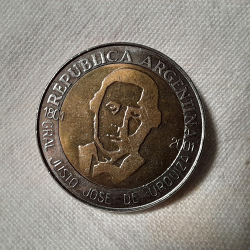 Moneda De Argentina 1 Peso - Año 2001 Urquiza - Ver Envío (Usado)