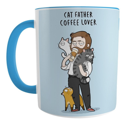 Taza Cat Dad Personalizable Con Fotos De Tu Mascota