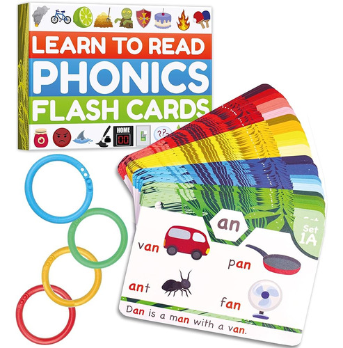 Phonics Flash Cards - Aprende A Leer En 20 Etapas Fónicas - 