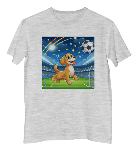 Remera Hombre Perro Caricatura Futbol 11