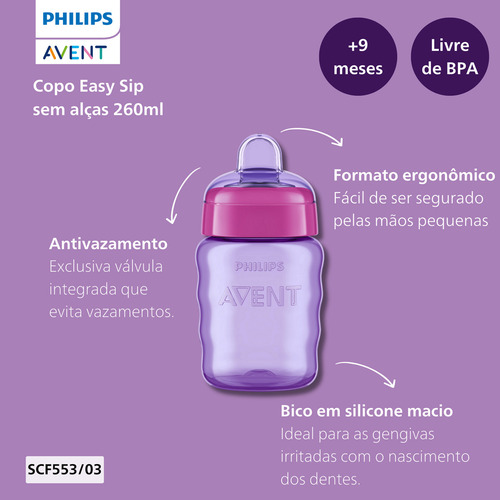 Copo Easy Sip 260ml Scf553/03 Philips Avent