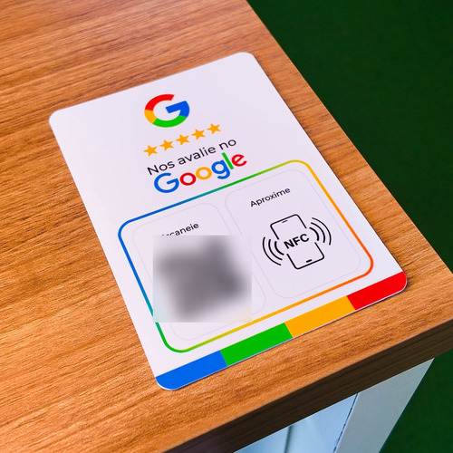 Placa Google Avaliação Com Chip Nfc E Qr Code Kit Com 3