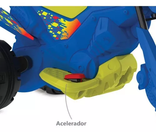 Mini Moto Eletrica 6v Infantil Xt3 Azul Menino Bandeirante