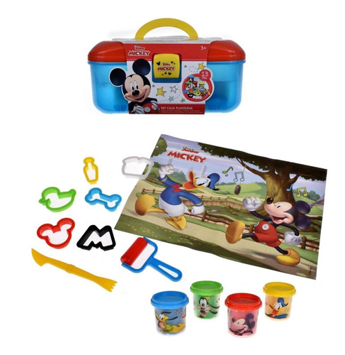 Set De Masas Con Accesorios En Maleta Plastica Rectangular D