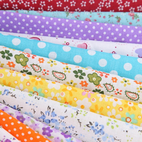 100 Piezas De Tela Estampada Floral Patchworks Algodón Cuadr