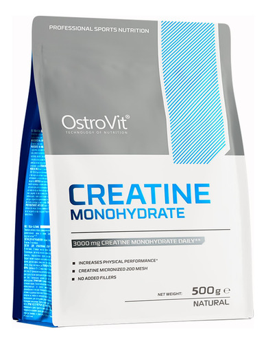 Creatina Ostrovit 500g 100srv Monohidratada Pura Importada Sin Sabor