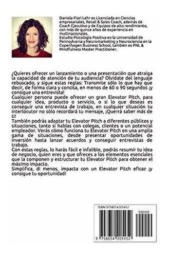 Elevator Pitch Eficazo Lograr Entrevistas,..., De Fiori Lehr, Dani. Editorial Independently Published En Español