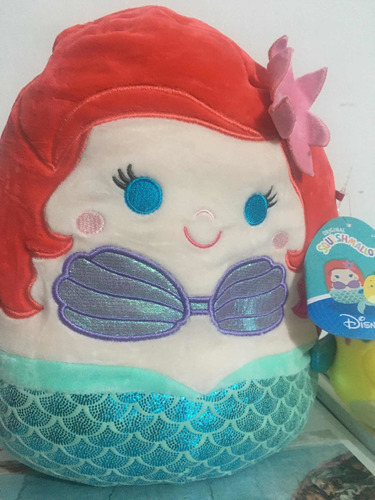 Peluche Squishmallows Kellytoy  28cm Ariel&flounder Sirenita