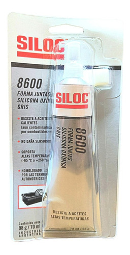 Silicona Oxímica 8600 Forma Juntas Siloc Gris X 98g / 70 Ml