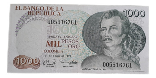 Colombia 1000 Pesos Oro 1979