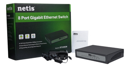 Hub Switch 8 Bocas Netis St3108gm Gigabit 10/100/1000 Mbps