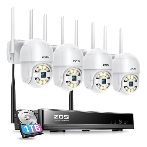 Zosi C289 2k 8ch Wireless Ptz Sistema De Cámara De Seguridad