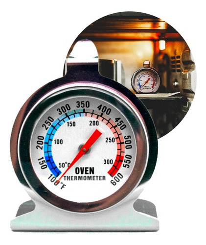 Termômetro Analógico Para Forno Em Aço Inox - Uso Interno