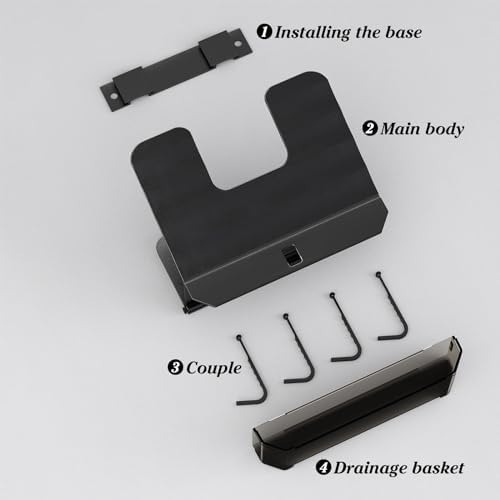 Soporte De Pared Para Tapas De Olla Con Caja De Drenaje, Org