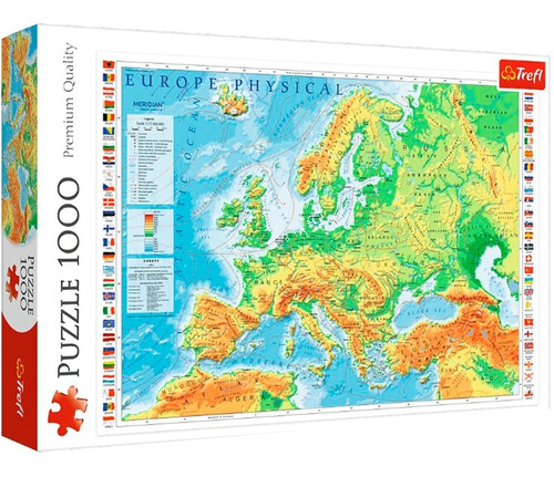 Rompecabezas Puzzle 1000 Piezas Trefl Map Of Europe (10605)